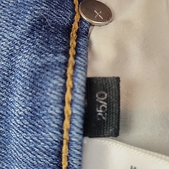 Veronica Beard Slim Straight Cut offs Button Fly Jeans Crop - Picture 8 of 9